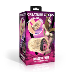 Creature Cocks Savage She-Wolf Silicone Stroker with Fur Cover, view 18