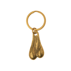 XR Big Nuts Novelty Keychain – brass-coloured pair of balls on a metal key ring