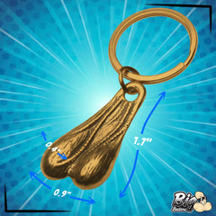 XR Big Nuts Brass Keychain, view 6