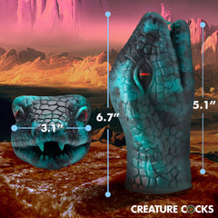Creature Cocks Serpentine stroker in green, view 3