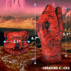Creature Cocks Serpentine stroker in red, view 3