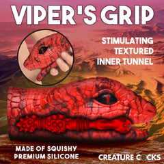 Creature Cocks Serpentine stroker in red, view 5