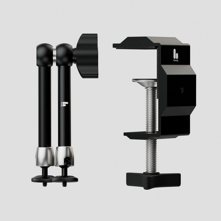 The Handy Desk Mount Kit aluminium desk clamp with articulating arm for The Handy 1