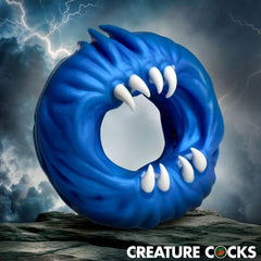 Creature Cocks Venom Loop Silicone Cock Ring – twilight blue ring with soft silicone fangs