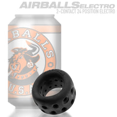 Airballs Electro variant shown beside branded can for scale, featuring 2-contact 24-position design