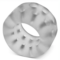 Airballs vented ballstretcher shown unpackaged, revealing cone-shaped air holes around the ring