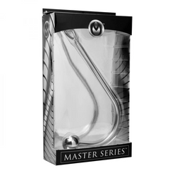 The Anal Hook by Master Series shown in dark retail box with clear display window