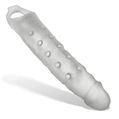 Angled front view of Snake cocksheath showing tapered tip and loop attachment point
