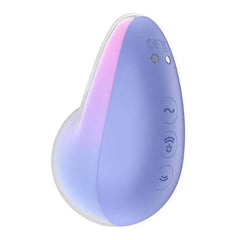 Angled side view of Pixie Dust displaying three control buttons and charge indicator