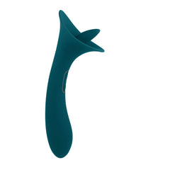 Angled side profile of True Indulgence showing articulated tongue tip in resting position