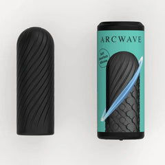 Arcwave Ghost black stroker and branded teal packaging displayed side by side on light background