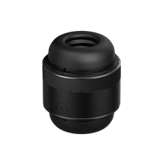 Arcwave Voy black pleasure air stroker showing textured mid-band and open silicone tip