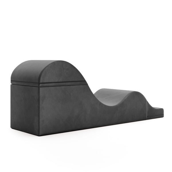 Aria XL Flip Chaise in alternate chaise configuration, curved ergonomic profile shown from rear angle