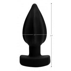Assterisk 10X ribbed anal plug dimensions diagram showing 1.9 inch width and 5.3 inch total length
