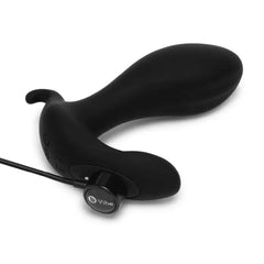 B-Vibe Expand Plug with magnetic charging cable attached to base charging port