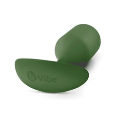 b-Vibe Snug Plug 4 lying on side displaying flexible anchor base and branded logo detail