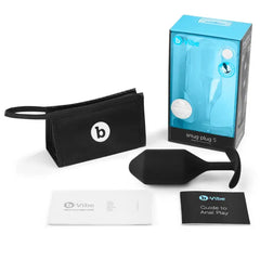 b-Vibe Snug Plug 5 displayed with storage pouch, user guide, and retail box showing full kit contents