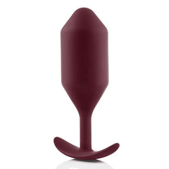 Close-up of b-Vibe Snug Plug 5 showing smooth matte silicone finish and tapered shape