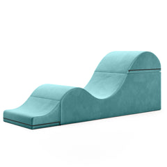 Aria XL Flip Chaise 22 Inch Wide - Convertible XL Sex Chair and Bed Bench, Teal