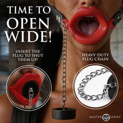 Master Series Plugged feeding gag, view 4
