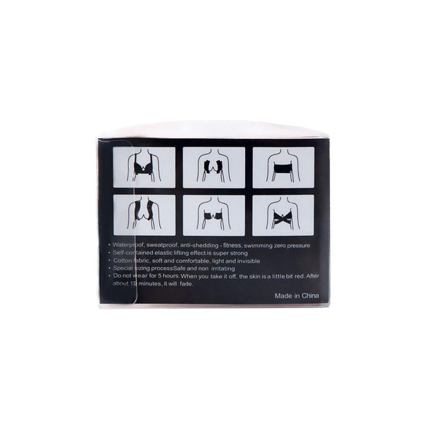 Back of Be Wicked packaging showing usage diagrams and waterproof, sweatproof feature list
