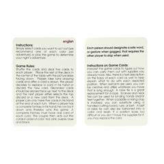 Back-of-box instructions panel showing English game rules and safe-word guidelines