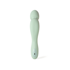 Back view of Dame Com 2.0 Wand showing charging port and smooth matte silicone finish