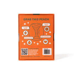 Back of Emojibator packaging listing 5 speeds, IPX7 waterproof rating, and USB-C charging