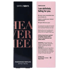 Back of Head Over Heels box displaying fragrance notes, ingredients list, and usage directions