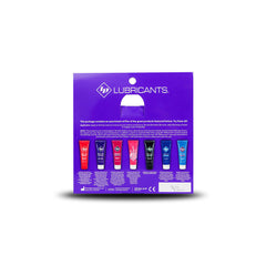 Back of ID Lubricants 5-Pack packaging displaying individual product descriptions and usage notes
