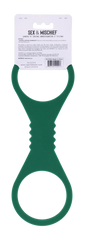 Back of Indica Cuffs packaging listing 11-inch length and 3-inch inner diameter specs