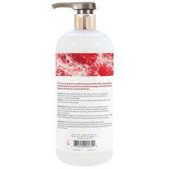 Back label of Coochy Berry Bliss Shave Cream showing directions and ingredients