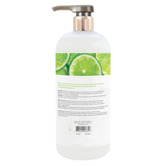 Back label of Coochy Key Lime Pie Shave Cream showing directions and ingredients list