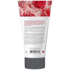 Back label of Coochy shave cream showing directions, ingredients, and berry bliss scent details