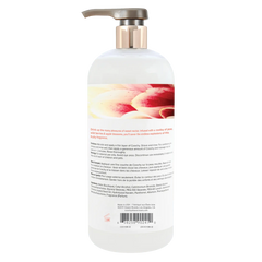 Back label of Coochy shave cream showing directions, ingredients, and fruity scent description