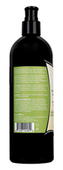 Back label of Earthly Body shave cream showing ingredients and directions for use