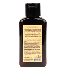 Back label of Hemp Seed Bubble Bath showing ingredients and multilingual directions, 60ml