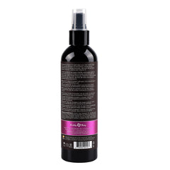 Back label of Hemp Seed Moisturizing Oil Spray listing key oils including avocado and vitamin E
