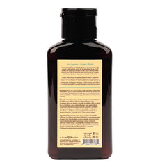 Back label of Hemp Seed Night Bubble Bath showing ingredients, directions, and bilingual text