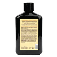 Back label of Hemp Seed at Night Massage Oil showing multilingual directions and ingredients list