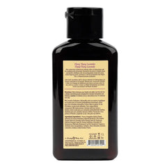 Back label of Hemp Seed sensual massage oil showing bilingual directions and full ingredients list