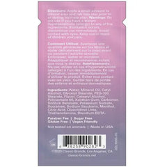 Back label of Joy Buzzer balm foil showing ingredients, directions, and vegan-friendly claims