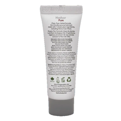 Back label of Sutil Pure 10ml tube listing plant-based, paraben-free ingredients