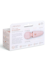 Back of Le Wand Mini Vibe Microwand packaging displaying specs including up to 9000 RPM