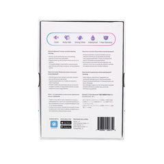 Back of Lovense Diamo retail box displaying multilingual features, icons, and package contents