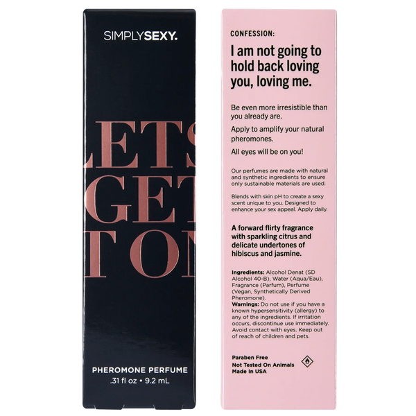 Back panel of box showing ingredient list, warnings, and floral-citrus scent description on pink card