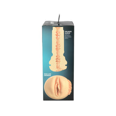 Back panel of packaging displaying internal sleeve texture diagram and skin-like material callout