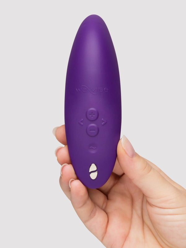Back of We-Vibe Melt 2 showing We-Vibe branding and intuitive plus minus control buttons