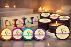 Earthly Body at Night Aphrodisiac PrePack Bath Fizzers and Candles 16pcs plus tester and candle warmer