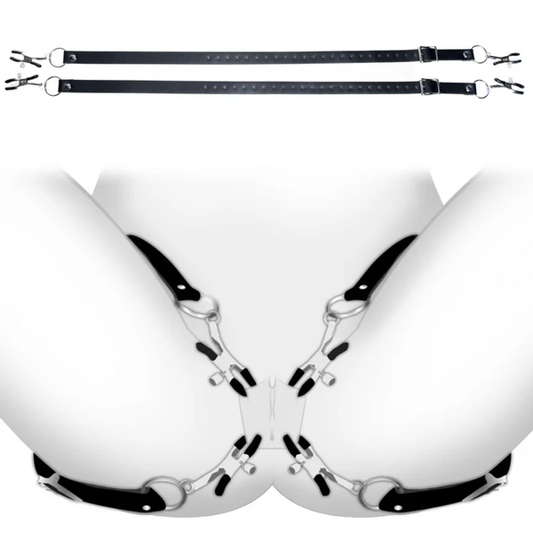 Labia Spreader Straps w Clamps